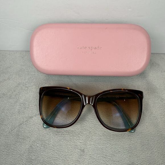 Kate Spade Danalyn/S Polarized Women's Havana Aqua Sunglasses GHGLA 54D17 Cateye - Picture 9 of 10